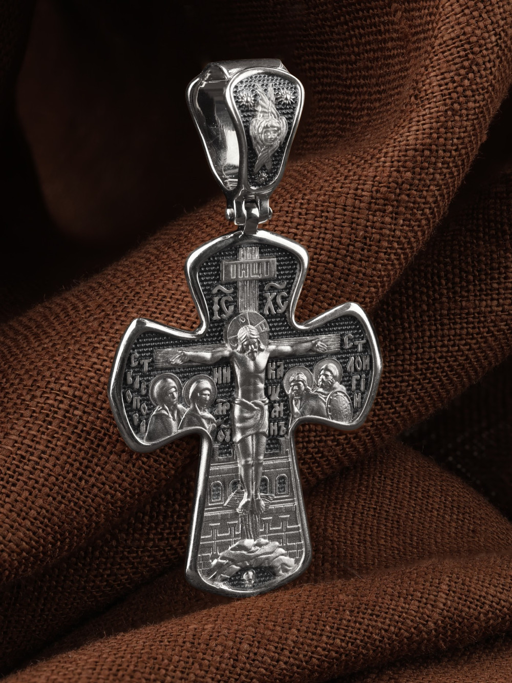 Крест из белого золота