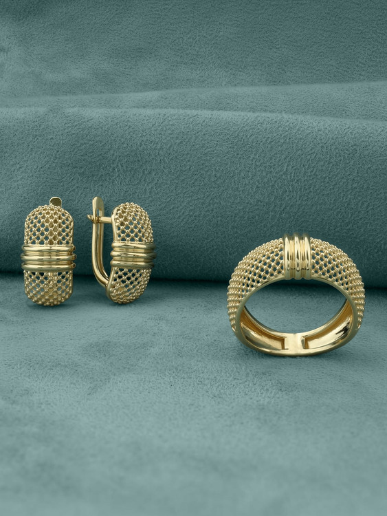 Серьги из лимонного золота