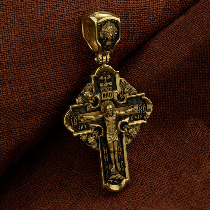 Крест из лимонного золота