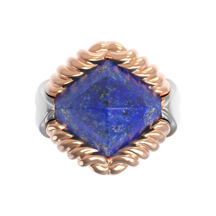 Кольцо из золота c лазуритом