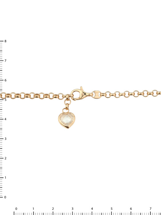 Цепь из золота c фианитом