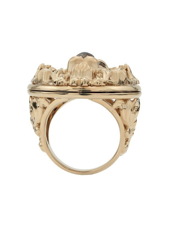 Кольцо из золота c эмаль и ониксом