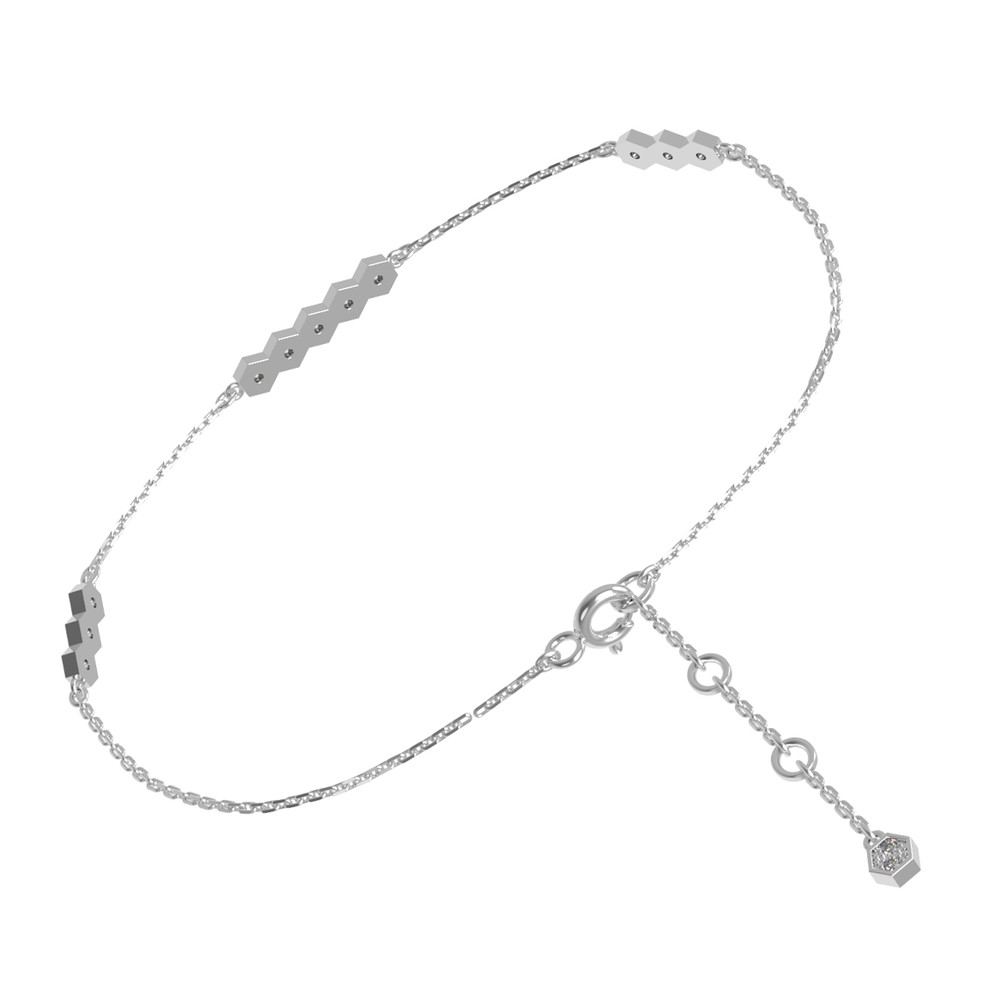 Браслет из белого золота c бриллиантами