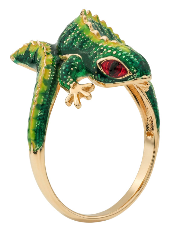 Кольцо из золота c эмалью