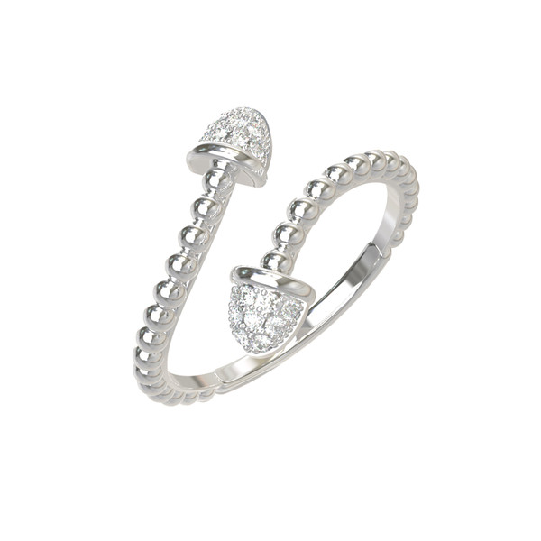 Кольцо из белого золота c бриллиантами