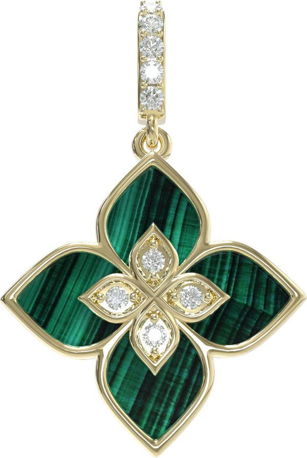 Подвеска из лимонного золота c бриллиантами и малахитом