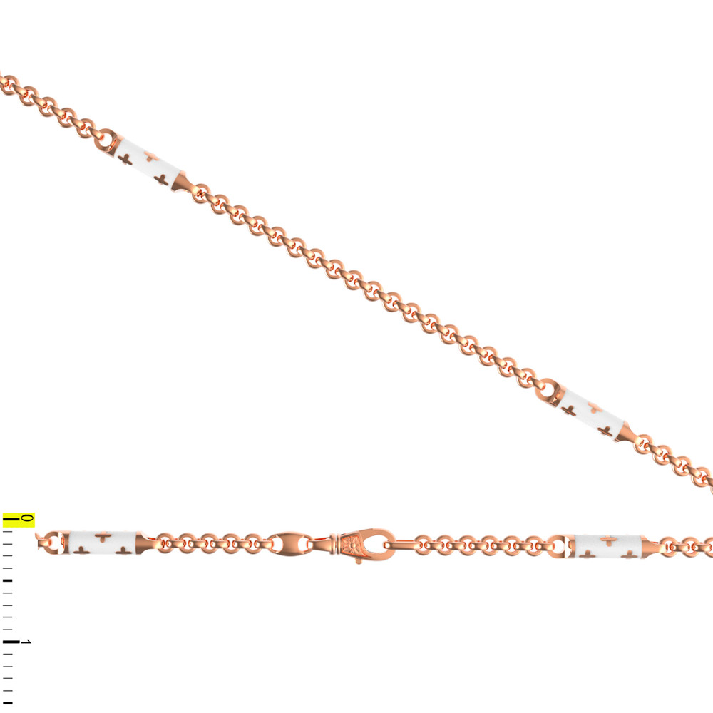 Цепь из золота c эмаль