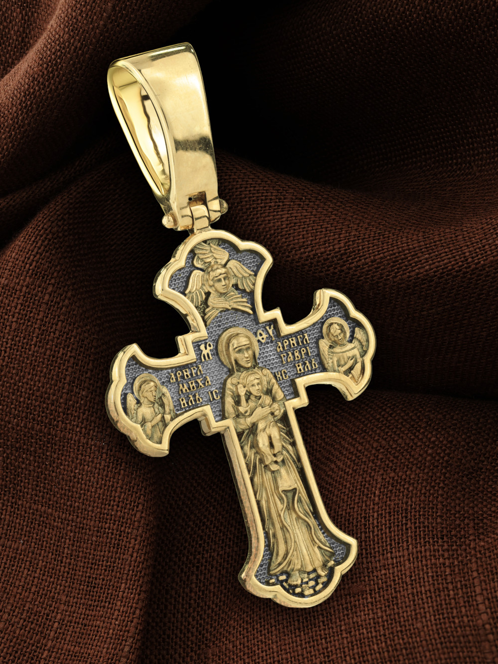 Крест из лимонного золота