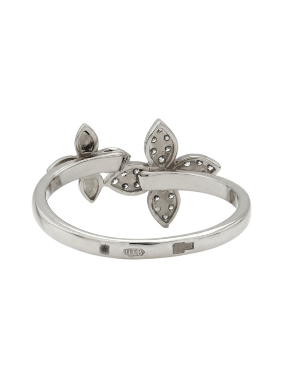 Кольцо из белого золота c бриллиантами