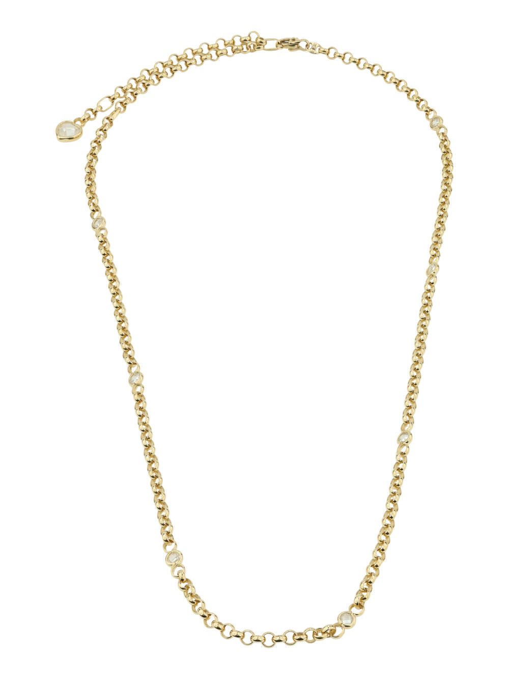 Цепь из лимонного золота c фианитом