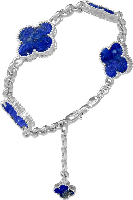 Браслет из белого золота c лазуритом