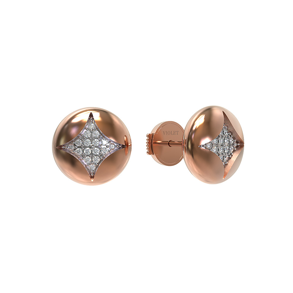 Серьги из золота c бриллиантами