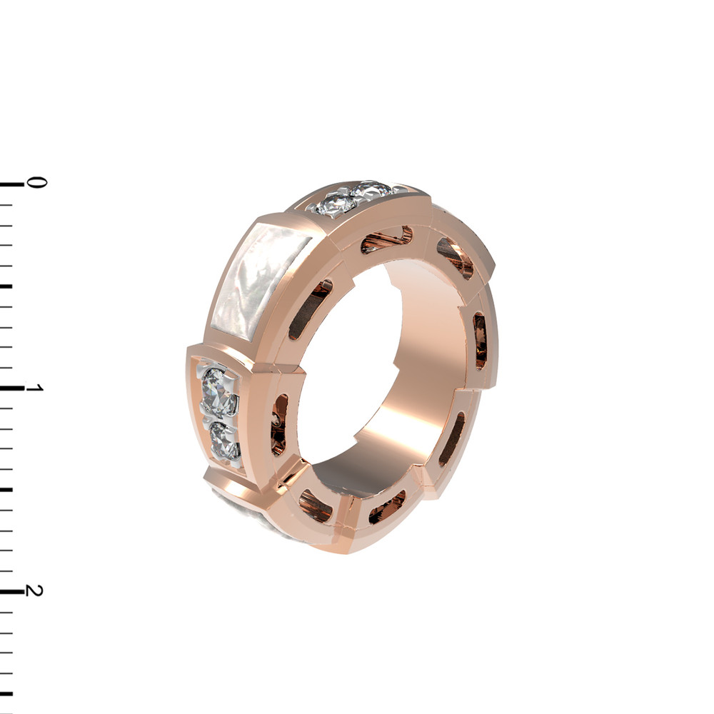 Подвеска из золота c бриллиантами и перламутром