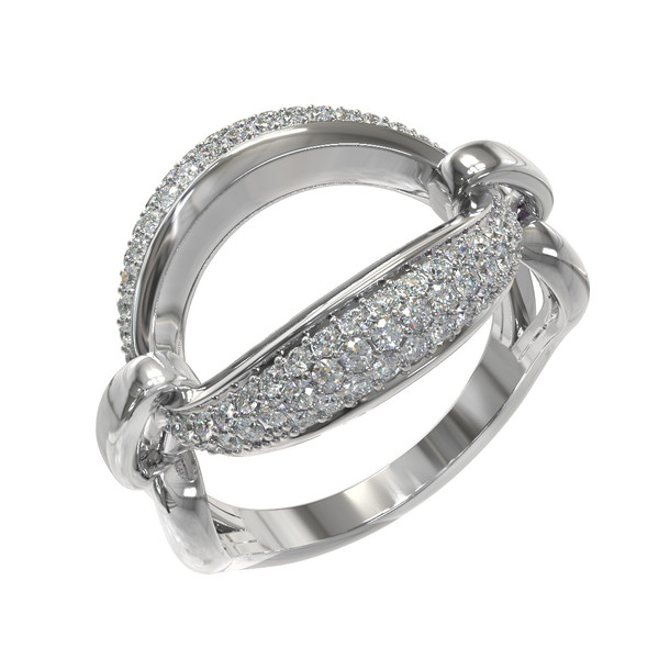 Кольцо из белого золота c бриллиантами