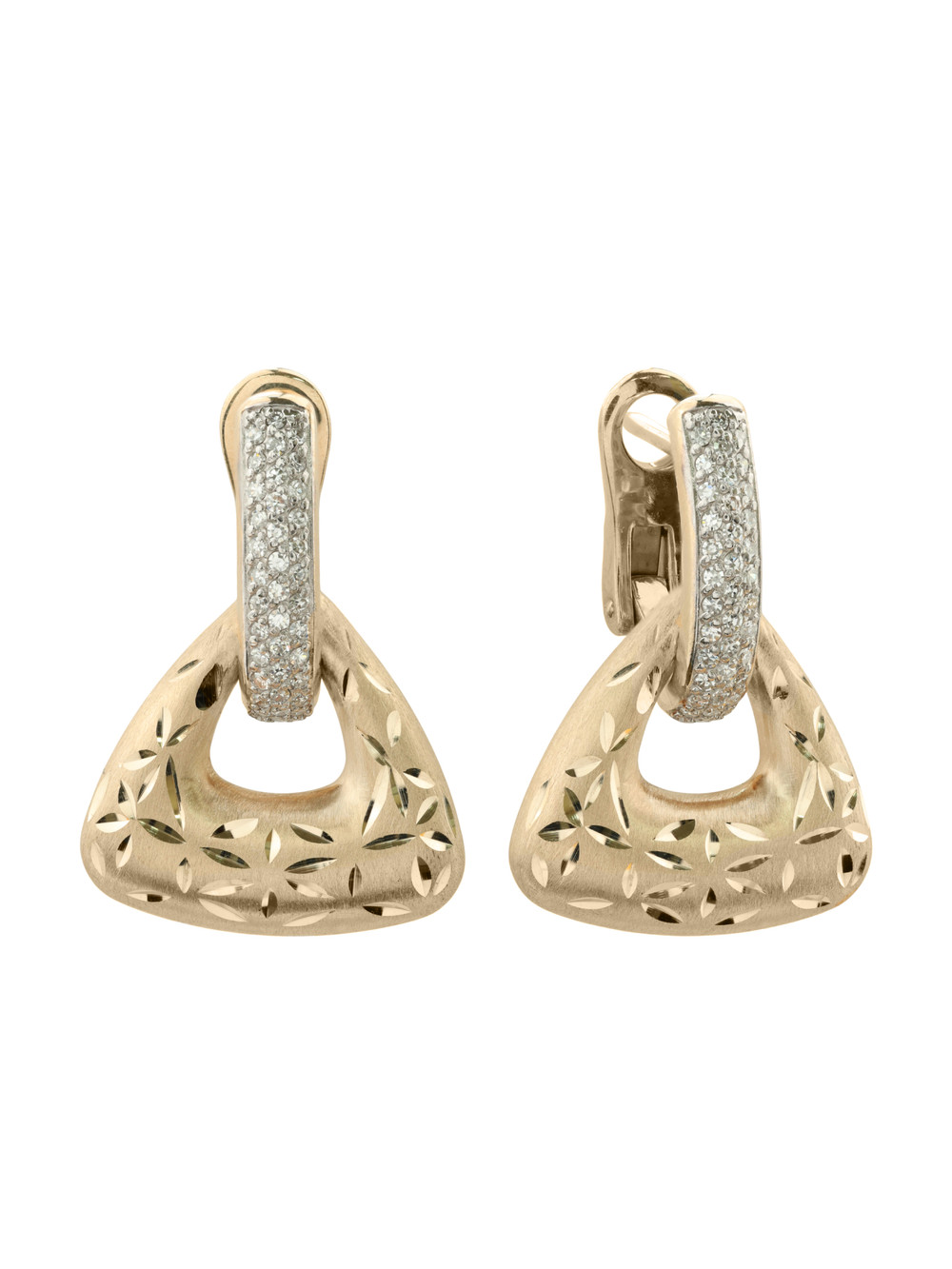 Серьги из золота c бриллиантами