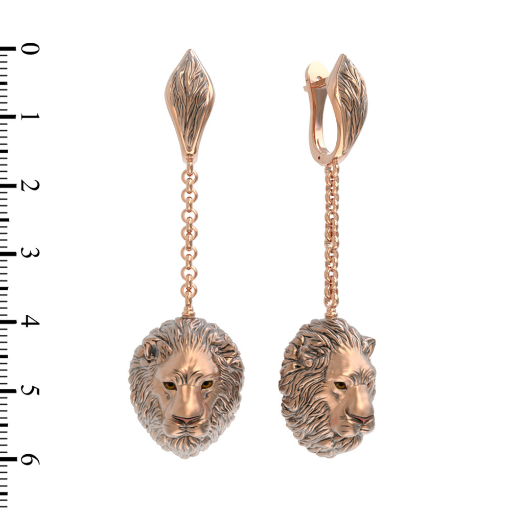 Серьги из золота c эмаль