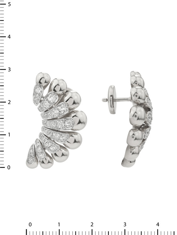 Серьги из белого золота c бриллиантами