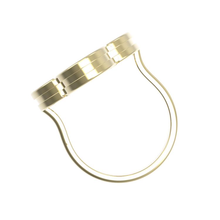 Кольцо из лимонного золота c перламутром