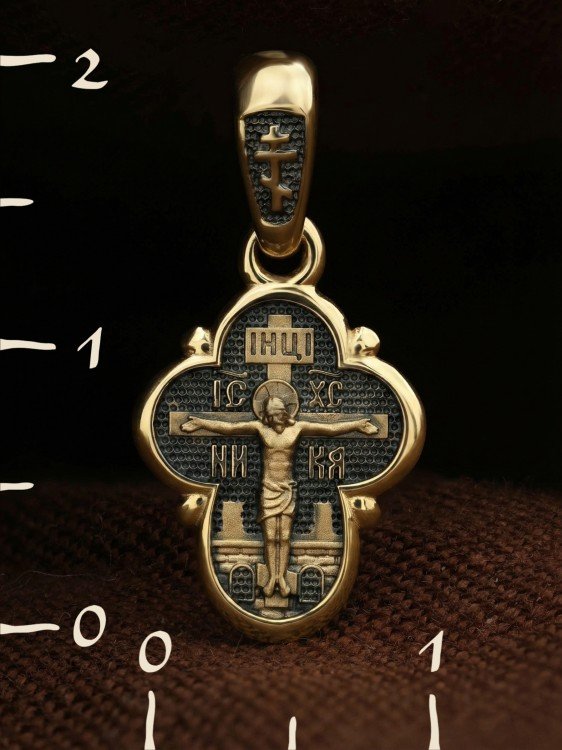 Крест из лимонного золота