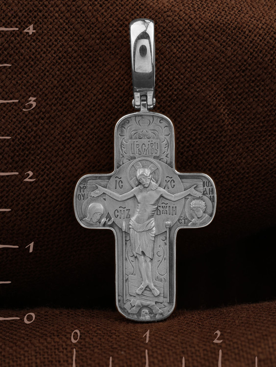 Крест из белого золота