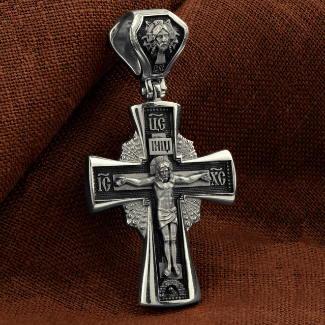 Крест из белого золота