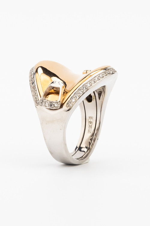 Кольцо из белого золота c бриллиантами