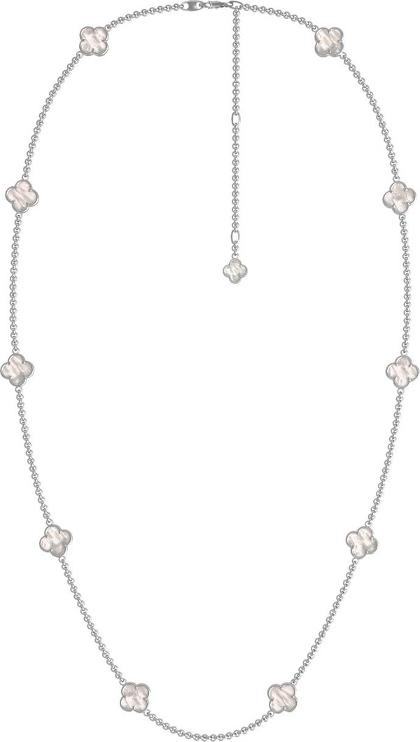 Колье из белого золота c перламутром