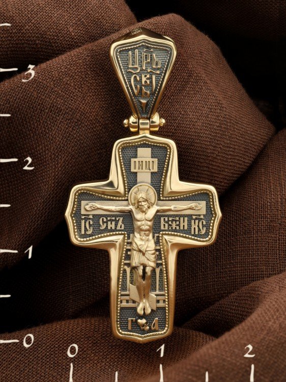 Крест из лимонного золота