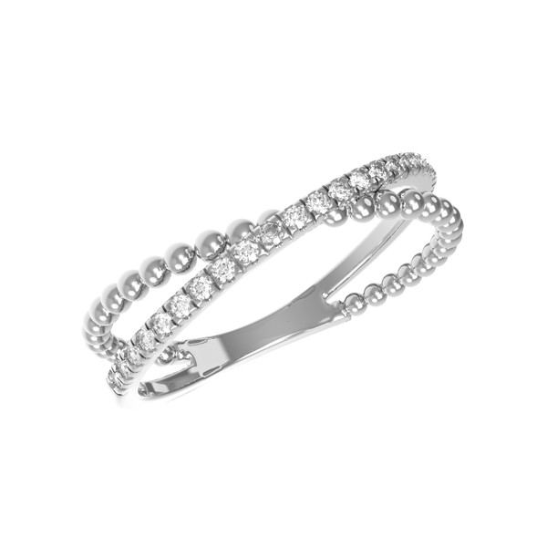 Кольцо из белого золота c бриллиантами