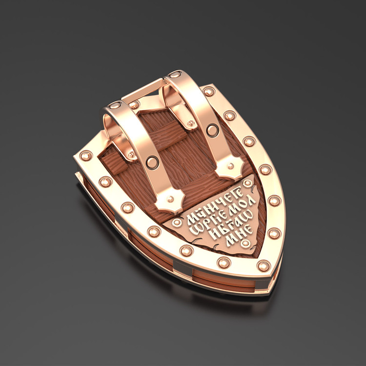 Образок из золота c деревом груши