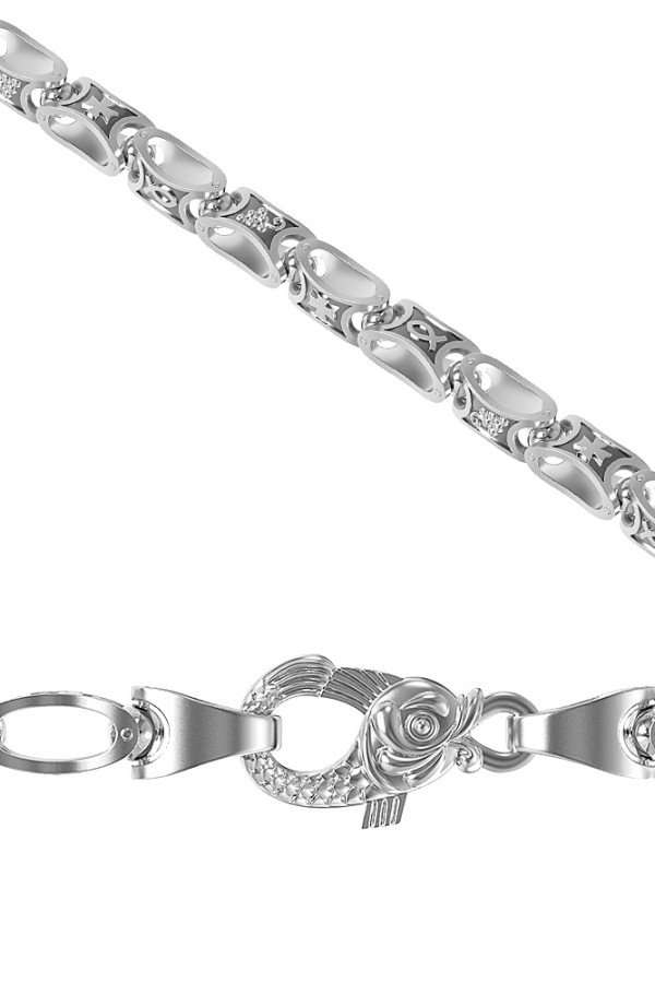 Цепь из белого золота