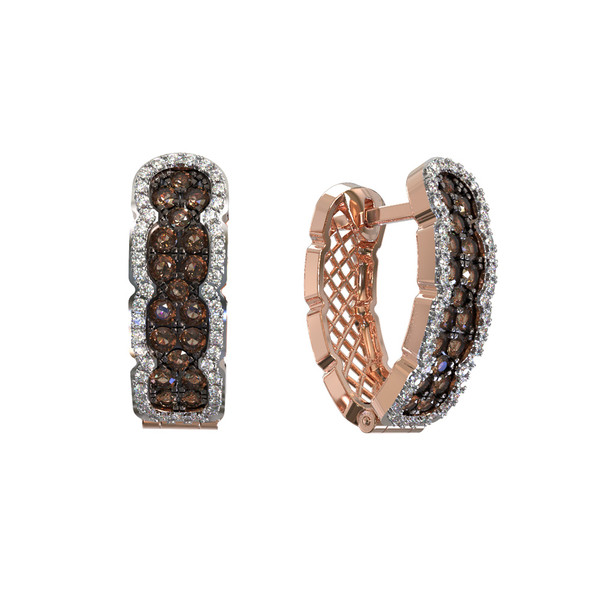 Серьги из золота c бриллиантами