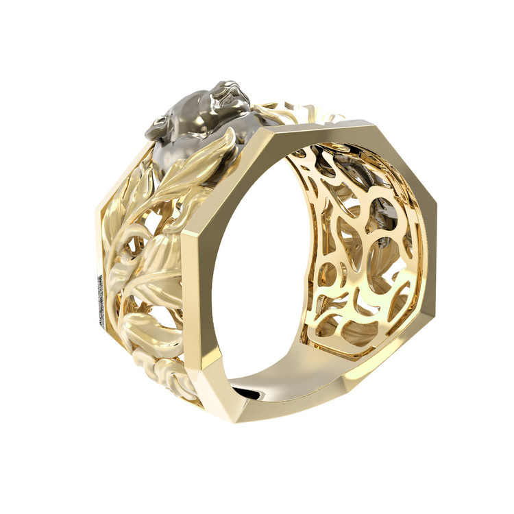 Кольцо из лимонного золота