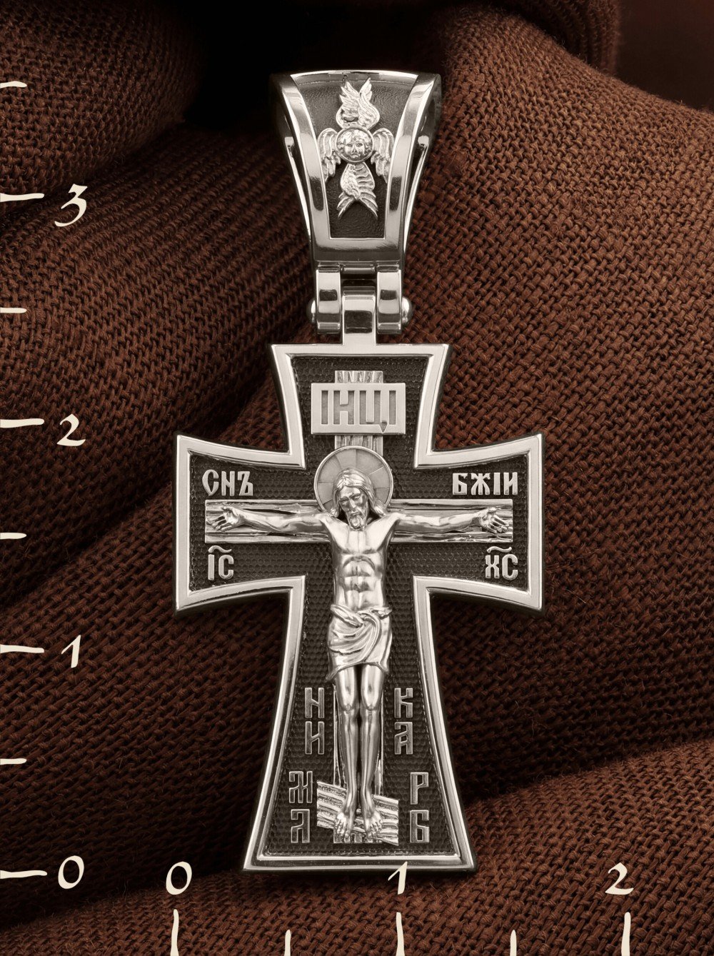 Крест из белого золота
