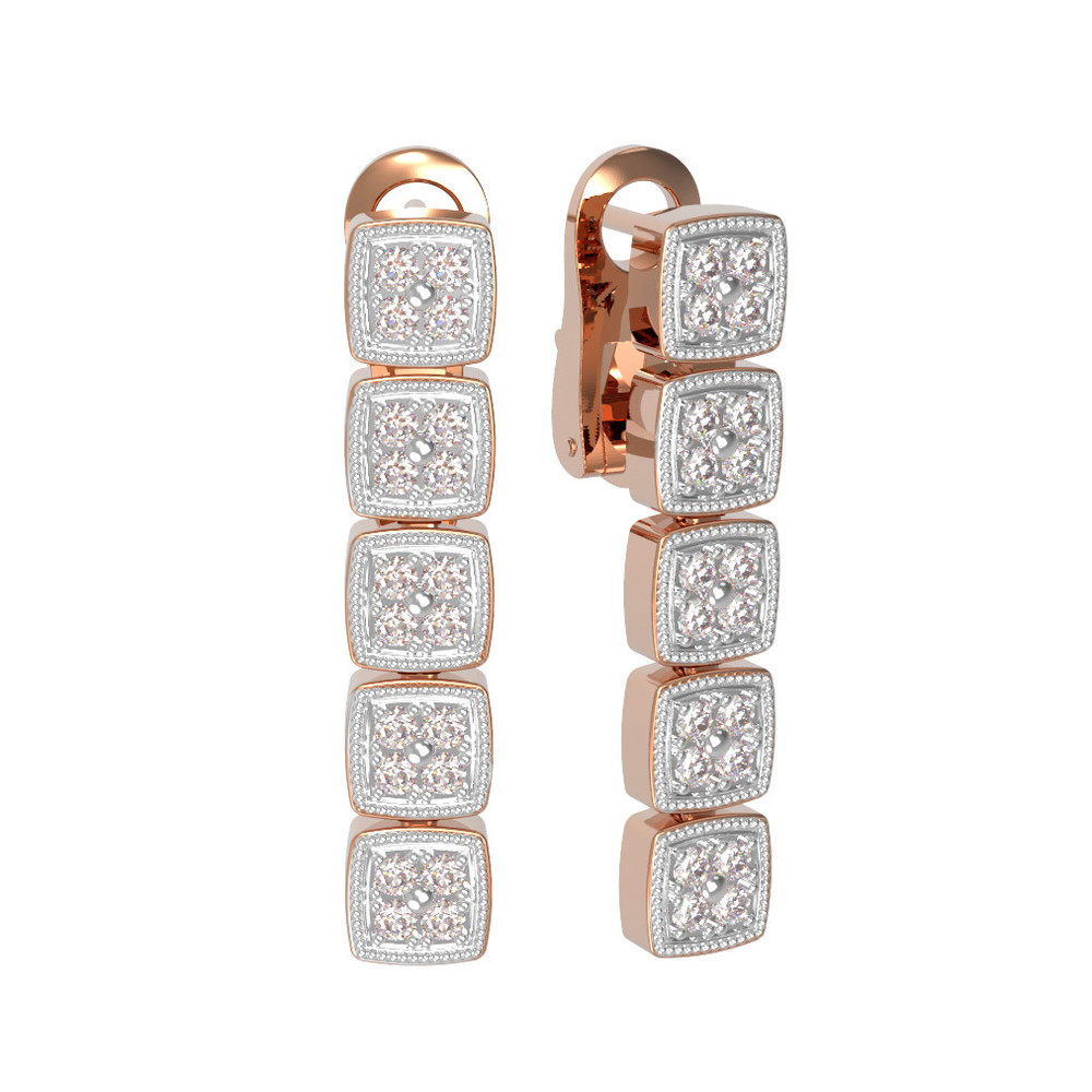 Серьги из золота c бриллиантами