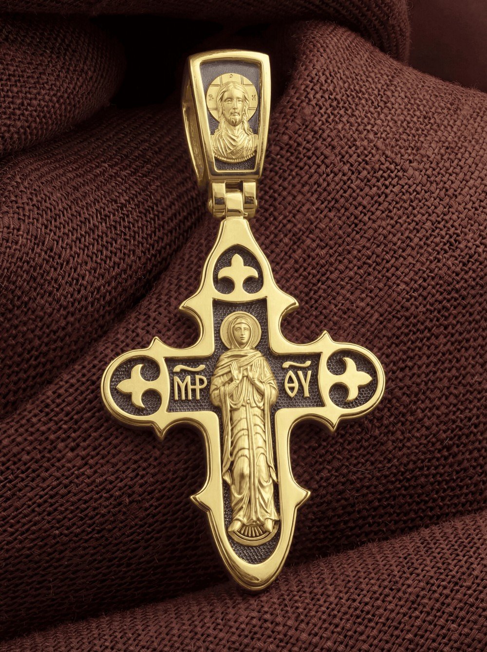 Крест из лимонного золота