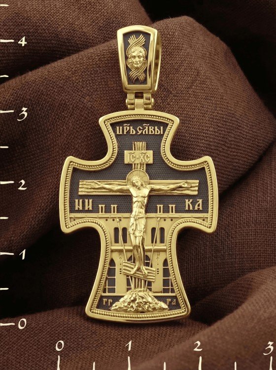 Крест из лимонного золота