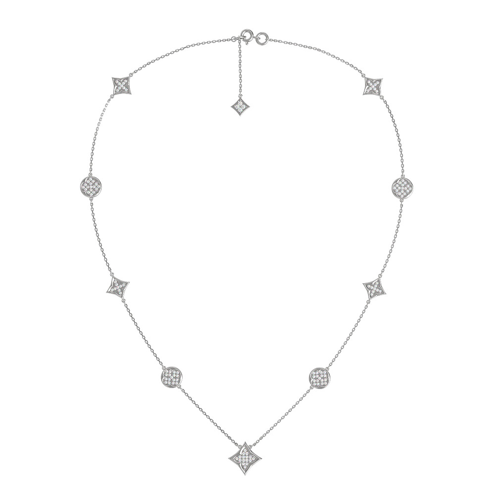 Колье из белого золота c бриллиантами