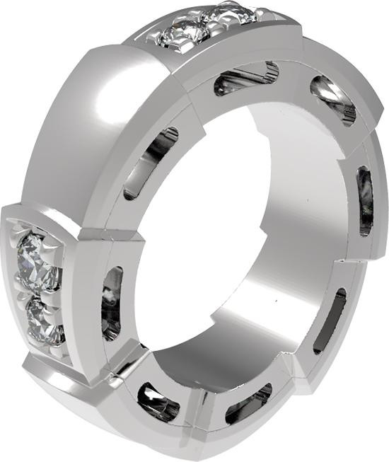 Подвеска из белого золота c бриллиантами