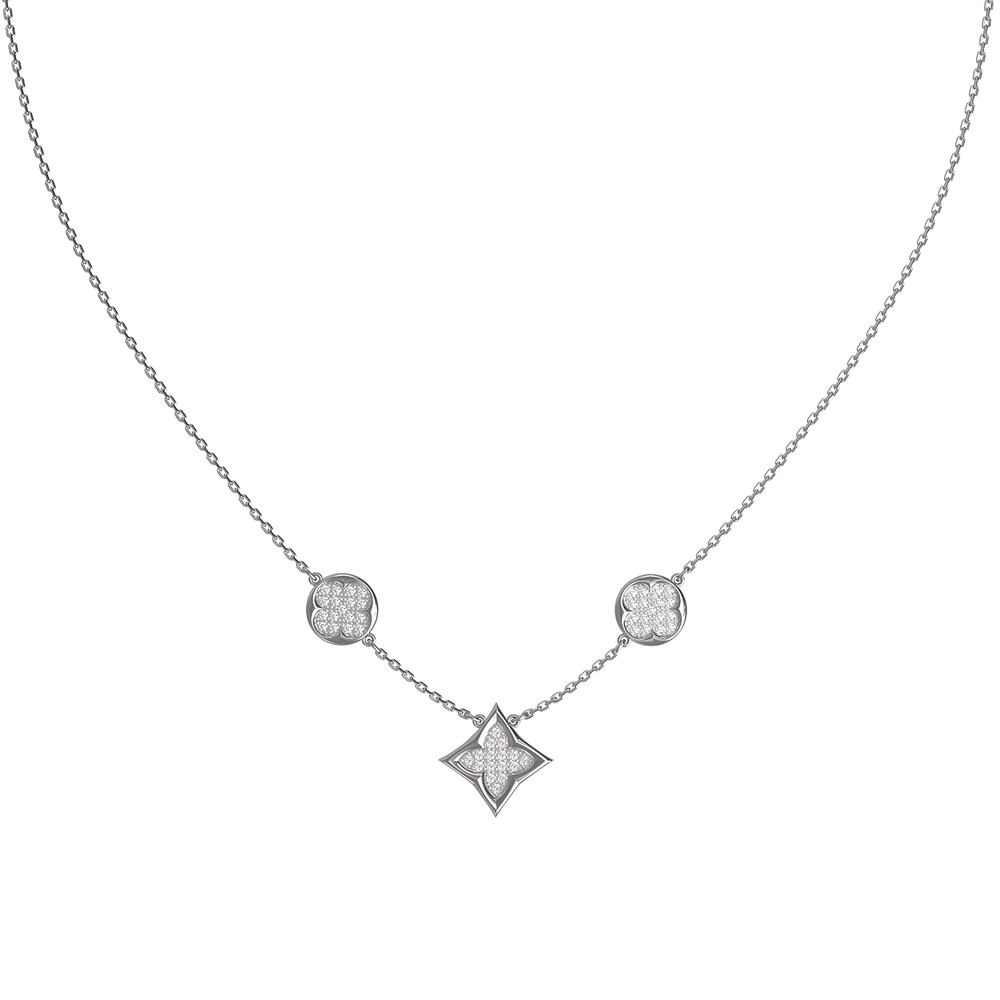 Колье из белого золота c бриллиантами