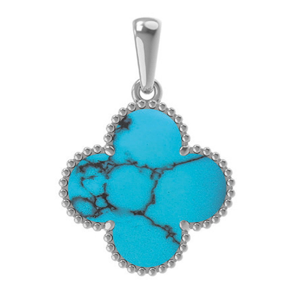 Подвеска из белого золота c бирюзой