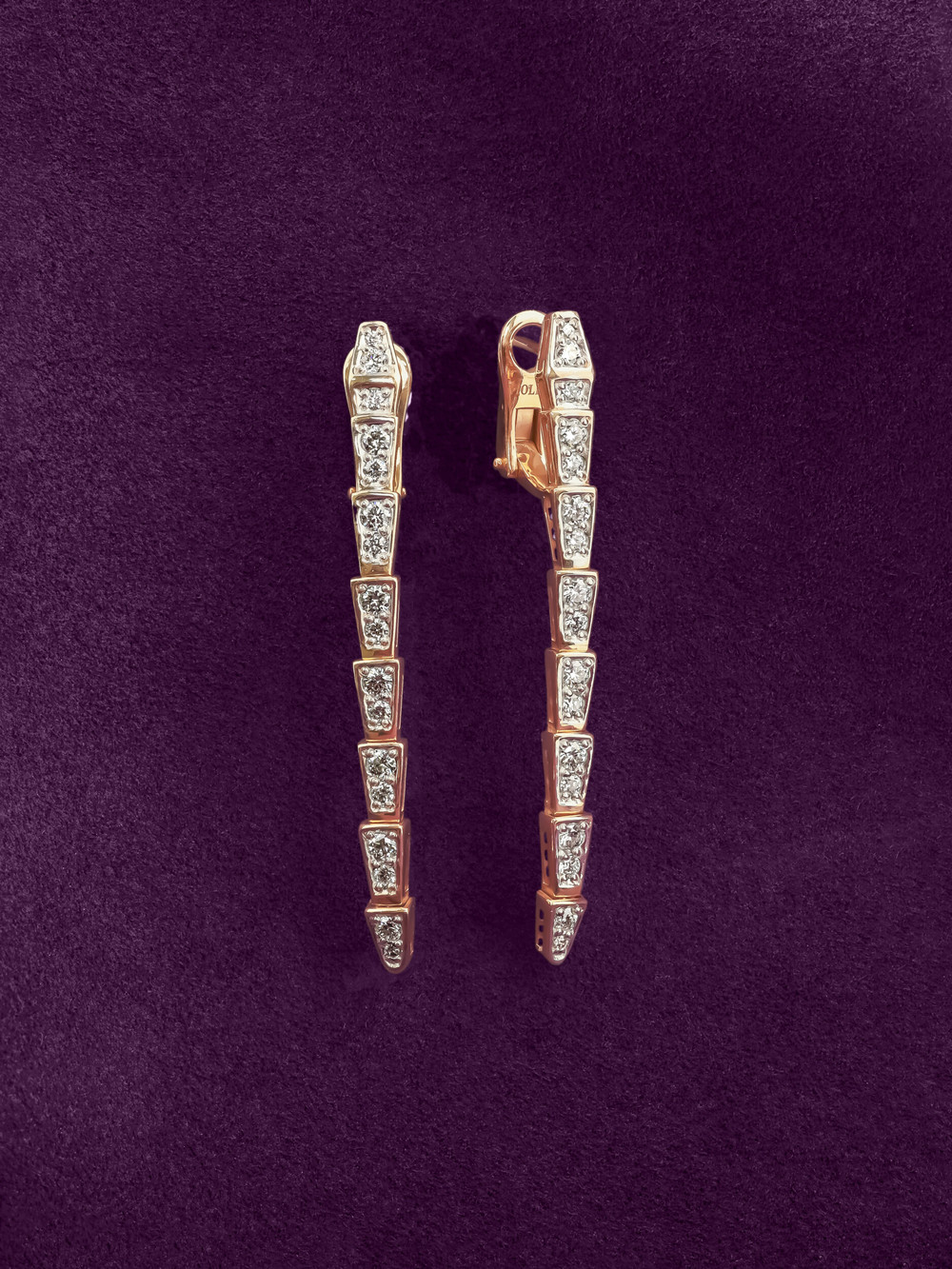 Серьги из золота c бриллиантами