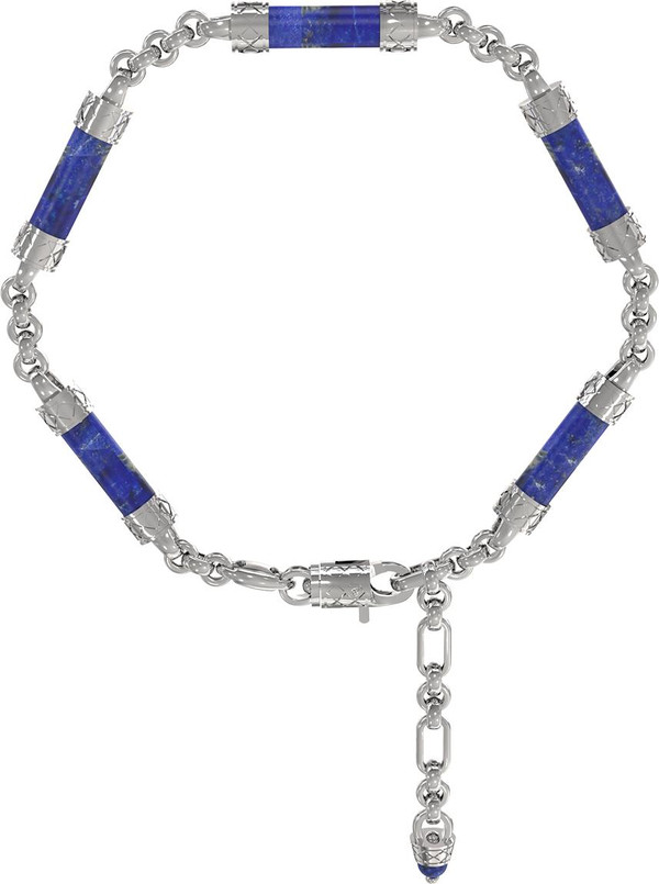 Браслет из белого золота c лазуритом