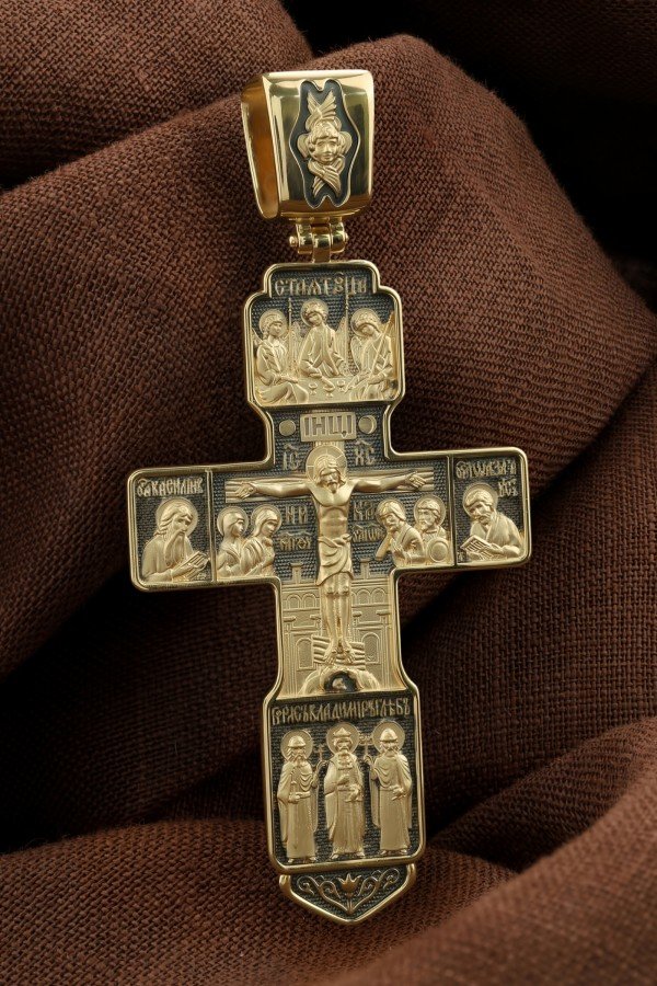 Крест из лимонного золота