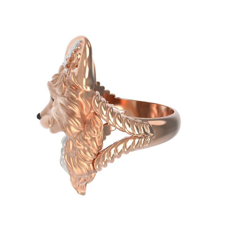 Кольцо из золота c эмаль