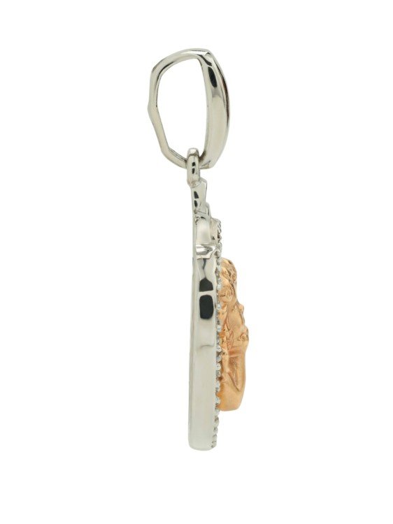 Подвеска из белого золота c бриллиантами