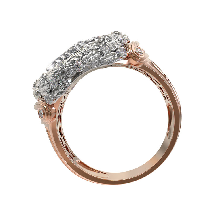 Кольцо из золота c бриллиантами и ониксом