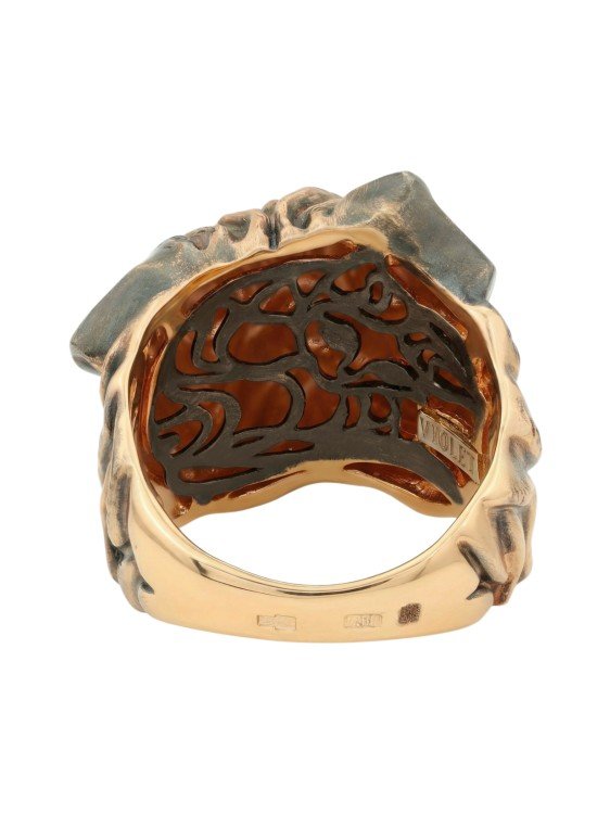 Кольцо из золота c эмаль