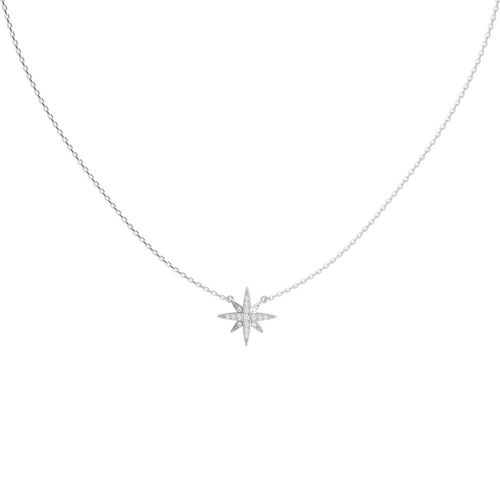 Колье из белого золота c бриллиантами