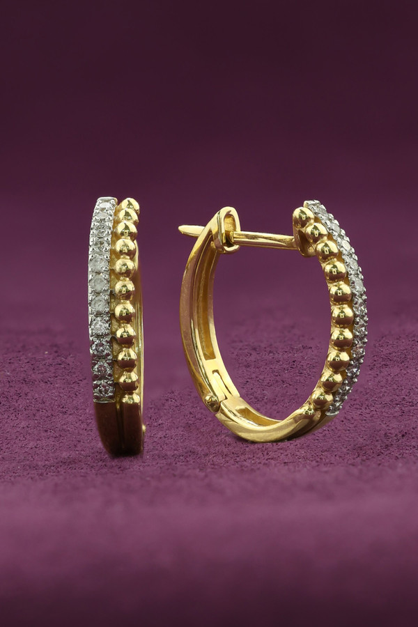 Серьги из лимонного золота c бриллиантами